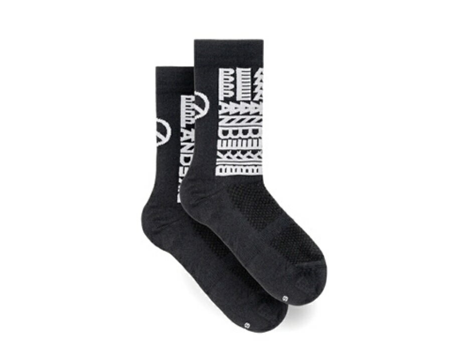 CINELLI (チネリ) SOCKS PEACE BLACK - SILVER ( ピース ブラック シルバー) ソックス