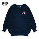 846ウェア 846YAJIRO GOLF Sports Knit スポーツウェア ゴルフ カジュアルウェア ニット ネイビー レディース メンズ ランニング ...