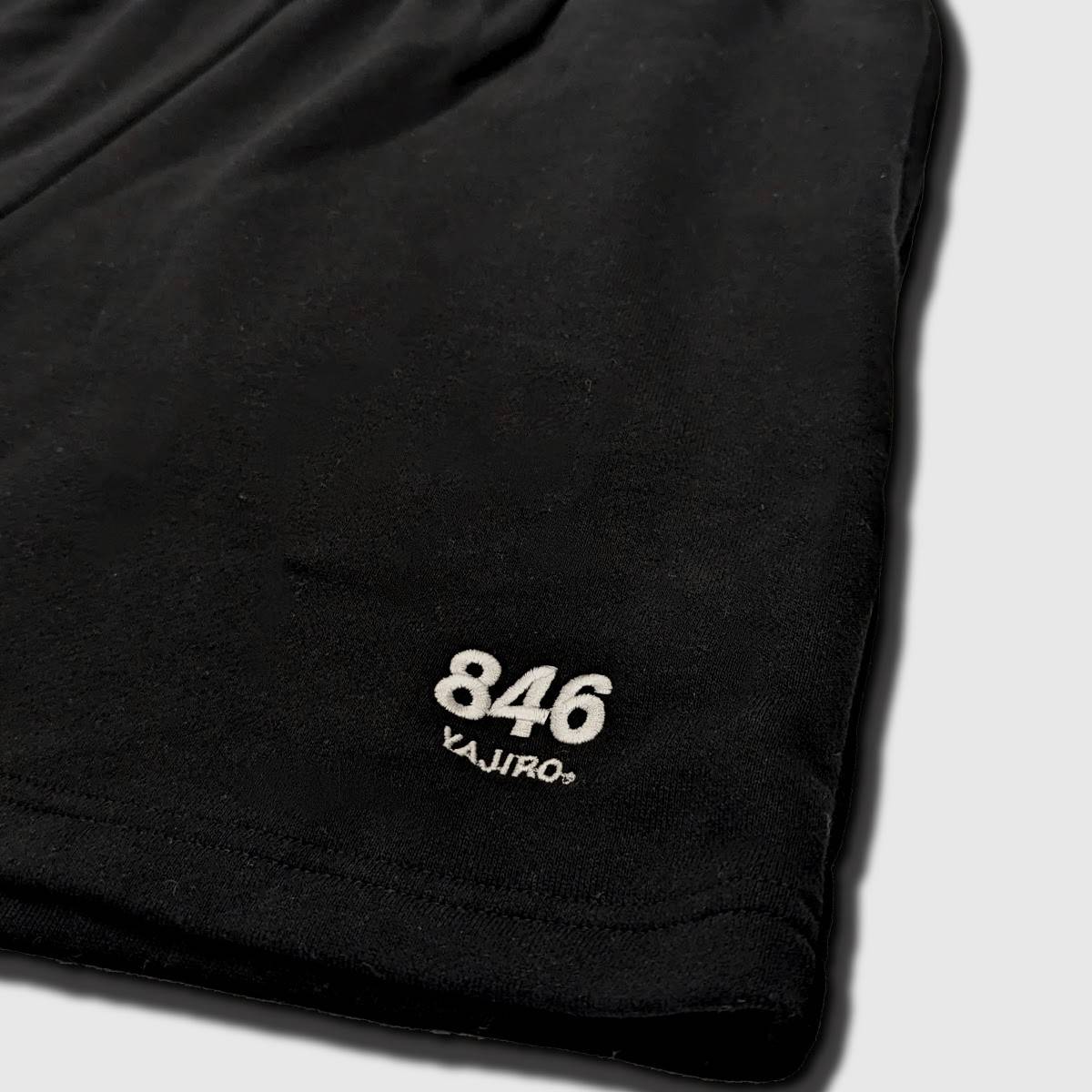 スウェットパンツ メンズ 綿100 846YAJIRO スポーツウェア NEW Sweat Half Pants Black (Unisex) スウェット ハーフパンツ パンツ コットン スポーツパンツ カジュアル ブラック