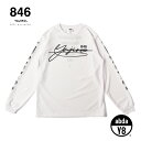 846YAJIRO スポーツウェア Dry Long T-shirt WHITE(Unisex) ロング tシャツ ロンT トレーニングウェア ランニングウェア 秋 冬 長袖 オシャレ tシャツ 吸汗 吸水 速乾 スポーツウェア ドライ メンズ レディース ユニセックス 男女兼用 ブランドシャツ