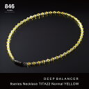高級スポーツネックレス 846YAJIRO-ヤジロ- 8シリーズネックレス イエロー 846ネックレス リカバリー 疲労回復 体調管理 睡眠 健康 ネックレス ...