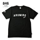 846 スポーツウェア ARUMIRO Neutral T-shirt BLACK (Unisex) スポーツウェア コーデュラナイロン スポーツ tシャツ スポーツシャツ ジムウェア ランニングウェア ウォーキングウェア 夏服 メンズ レディース ユニセックス ブランドシャツ