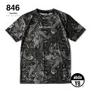 846 スポーツウェアNew Paisley T-shirt BLACK (Unisex) トレーニングウェア ランニングウェア 半袖 オシャレ tシャツ 吸汗 吸水 速乾 スポーツウェア ハイクラス ドライ メンズ レディース ユニセックス 男女兼用 ブランドtシャツ