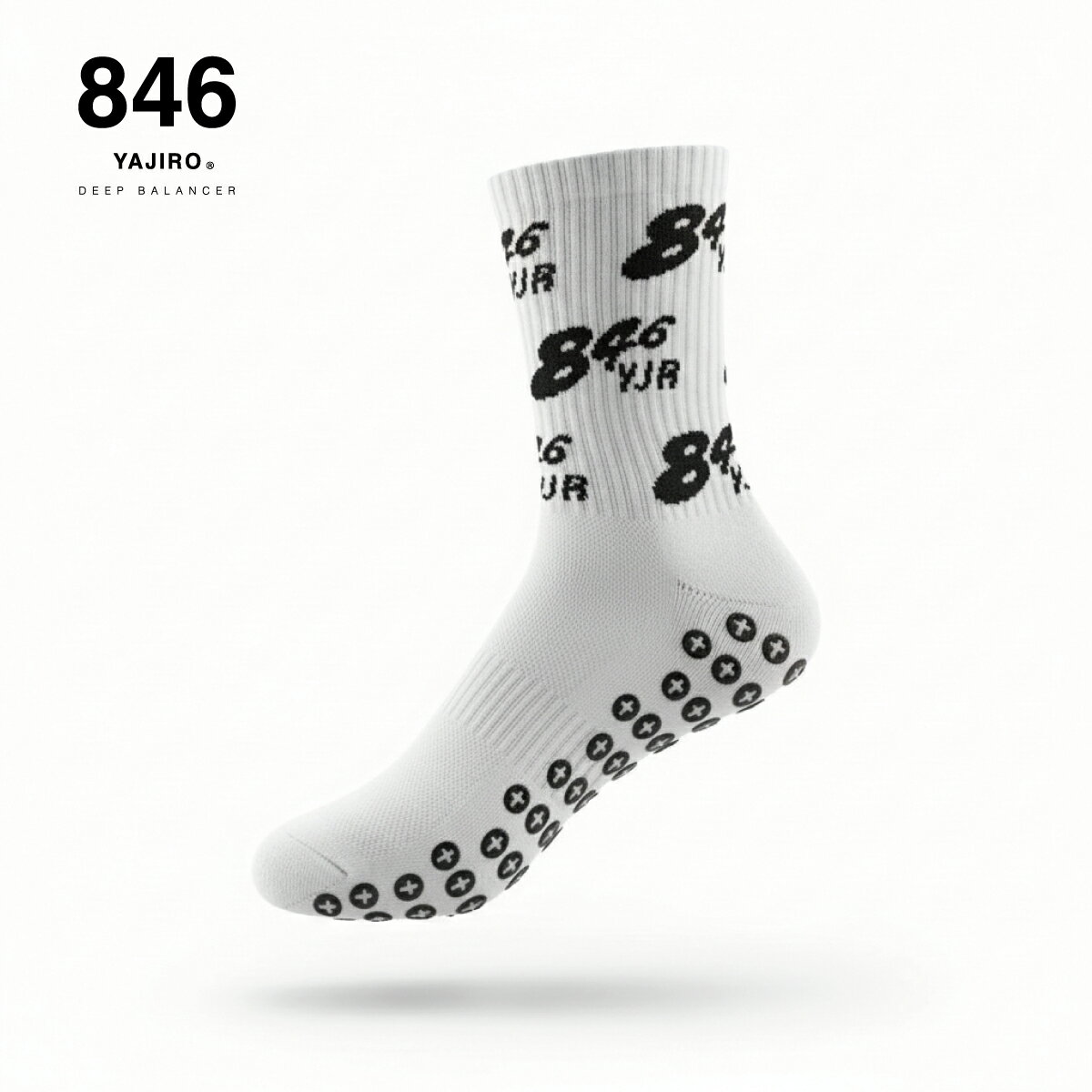 Rakuten - ソックス メンズ 厚手 846ソックスCasual Socks 【FLASH LOGO】(One pair) ブラック×ホワイト カジュアルソックス ハイソックス シンプル 靴下 コットンソックス スポーツソックス