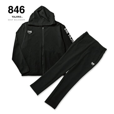 846ウェア Fit Stretch Jogger Parka WHITE LOGO (Unisex) ジョガーパーカー スポーツウェア スポーツ パーカー トップス ブラック 細身 夏服 メンズ レディース ユニセックス 男女兼用 ランニングウェア ウォーキングウェア 薄手 ドライ 吸汗 吸水 速乾 トレーニングウェア