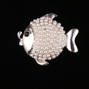 858shop デコパーツ パール 魚 金魚 ハンドメイドパーツ・アクセサリー デコパーツ デコ電パーツ 金属カメリアパーツ・1個