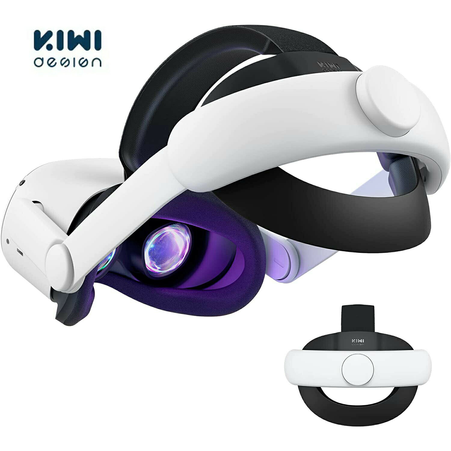 【KIWI design 日本正規代理店】 Meta / Oculus Quest 2 ヘッドセット VRゴーグル ストラップ エリートストラップ 代替品 ヘッドホン モバイルバッテリー 拡張にも対応 VR VRヘッドセット メタクエスト2 pc pc用 パソコン用 スマホ スマホ用 ゲーム用 vr meta