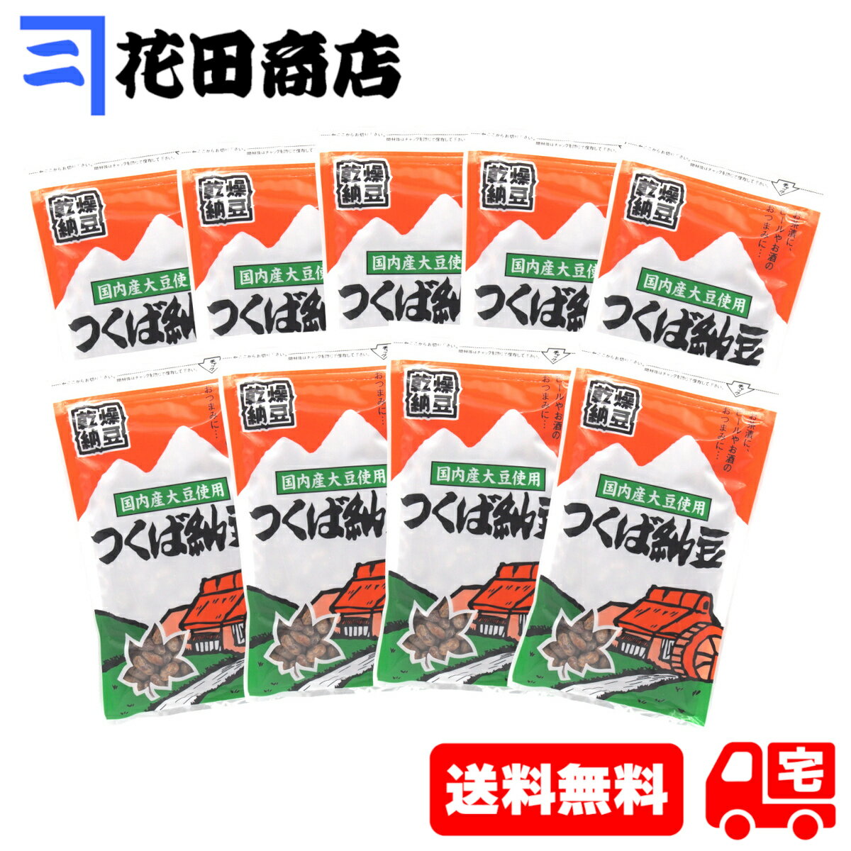 つくば納豆 天日干し 国産大豆 110g×9個パック（計990g）