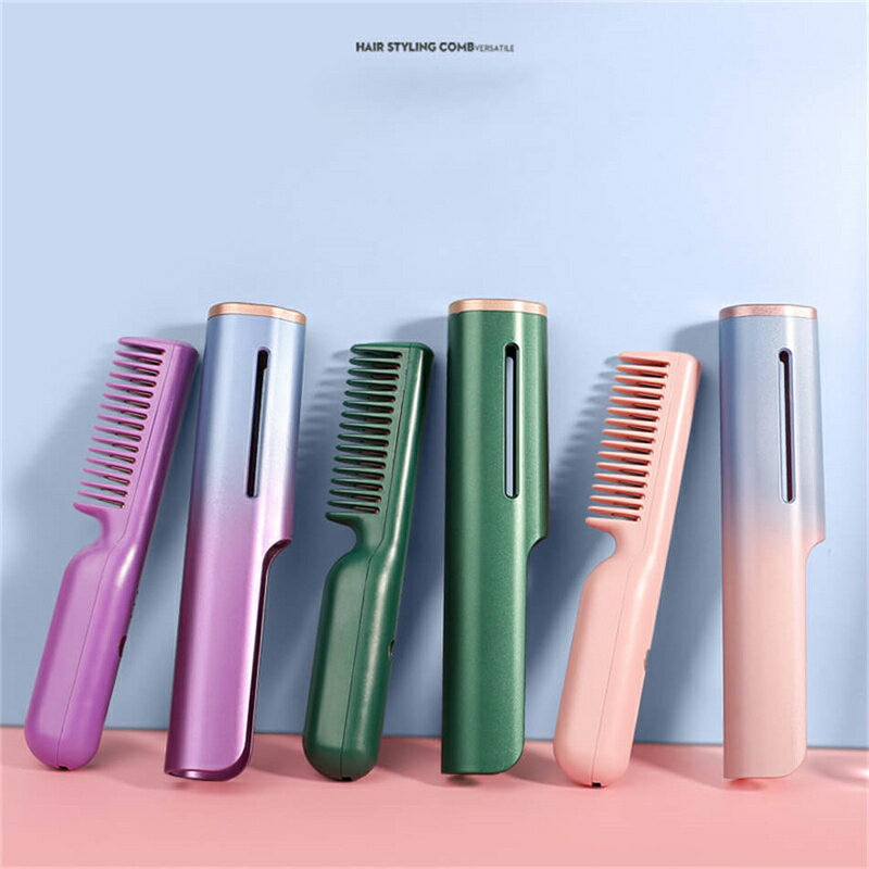 ミニヘアアイロン くし コードレスヘアアイロン 充電式ストレートアイロン コードレス