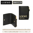 ロエベ 革二つ折り財布 レディース 【お得！LOEWE　5555円割引クーポンあり！】 【 LOEWE ( ロエベ ) 】エンボス ロエベ コンパクトウォレット スリム（シャイニーナパ カーフスキン）★新作 LOEWEの財布★プレゼント 正規店ラッピング無料（ショッパーの紙袋付き） ★