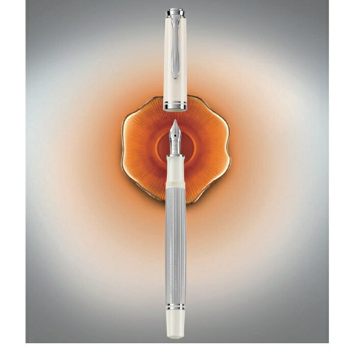 ペリカン スーベレーン 405 万年筆 シルバーホワイト 極細(EF)/細字(F) ペリカン 102-M405シルバーホワイト*-R 【送料無料※】 モノトーン クリスマスプレゼント
