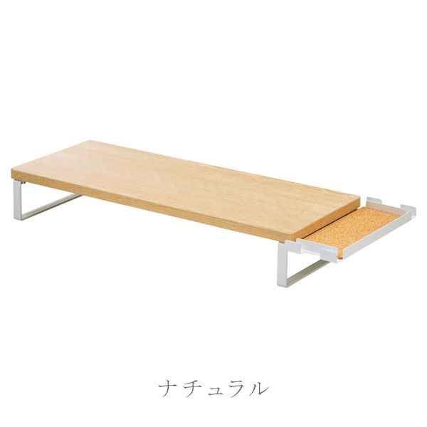 MDF机上台・スリム 500×200 サイドトレー付き [全2色] LIHITLAB.(リヒトラブ) 200-A-8022-* *ネコポス不可* テレワーク 在宅 パソコン台 モニター台 8989usagiya-10048583 倉敷文具RUKARUKA サンプル画像3