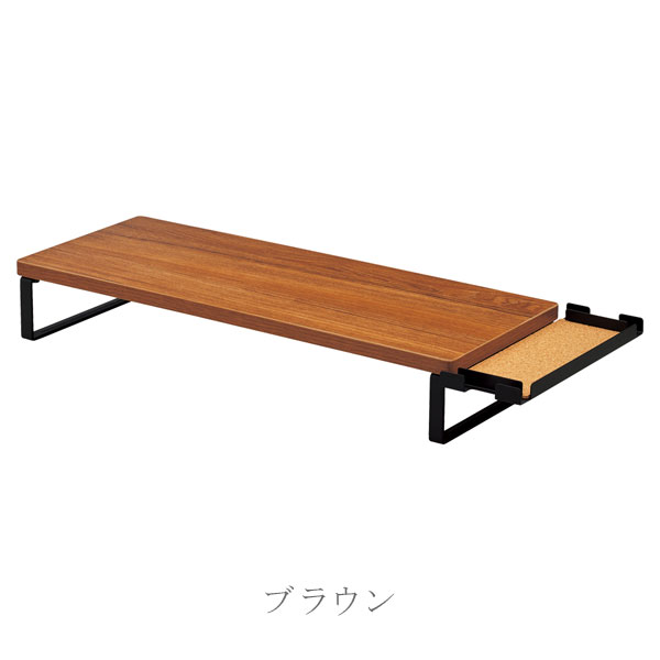 MDF机上台・スリム 500×200 サイドトレー付き [全2色] LIHITLAB.(リヒトラブ) 200-A-8022-* *ネコポス不可* テレワーク 在宅 パソコン台 モニター台 8989usagiya-10048583 倉敷文具RUKARUKA サンプル画像2