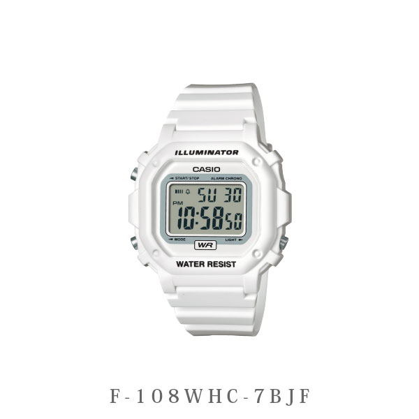 【WEB限定】カシオコレクション 腕時計スタンダード [全2種類] CASIO(カシオ) 210-F-108WHC-**** *ネコポス不可* メーカー保証あり デジタルウォッチ アラーム ウレタン ラバー