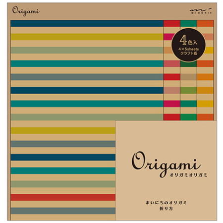 *在庫限り*【ネコポス便対応可能商品】【Origami<オリガミオリガミ>】クラフト マルチストライプ柄 ミドリ 34414 64_C