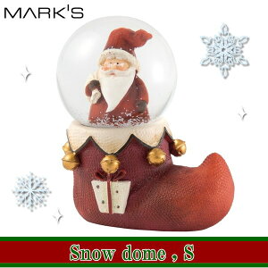 スノードーム・S　【ブーツ・サンタ】　クリスマス雑貨 MARK’S　マークス　439-GUO-SD80-A　*ネコポス不可*