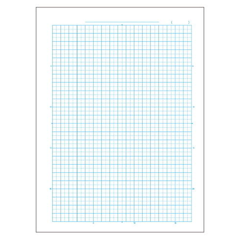 SCHOOL NOTE（スクールノート）セミA4　チェック柄　5mm方眼罫・ブルー　キョクト...
