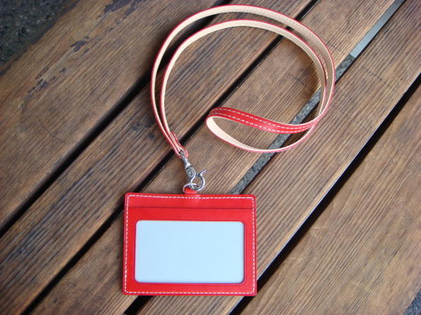 *在庫限り*BT 革製IDストラップ レッド(赤) SLIP-ON/スリップオン INL-4506-RD