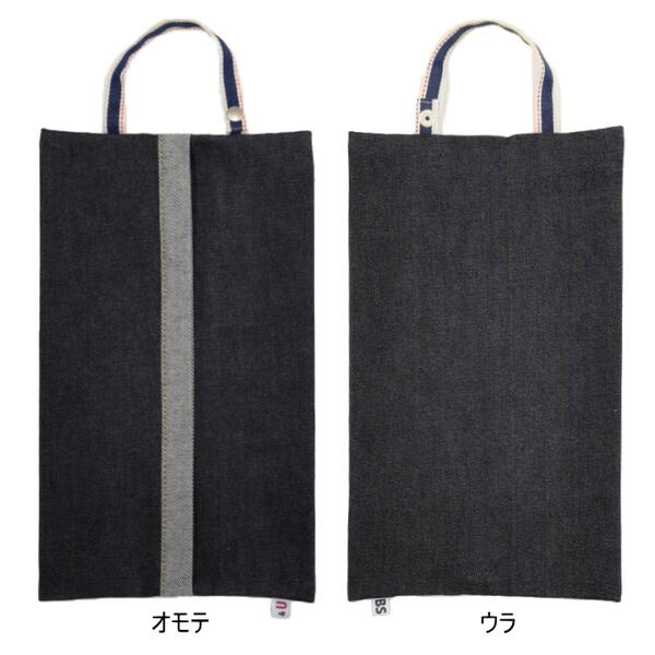 BLUE SAKURA×Usagiya オリジナルデニムティッシュケース フーバル《WHOVAL》 2024-BU-ZK01 【ネコポス可】 児島デニム ボックスティッシュケース ティッシュ入れ おしゃれ かけられる