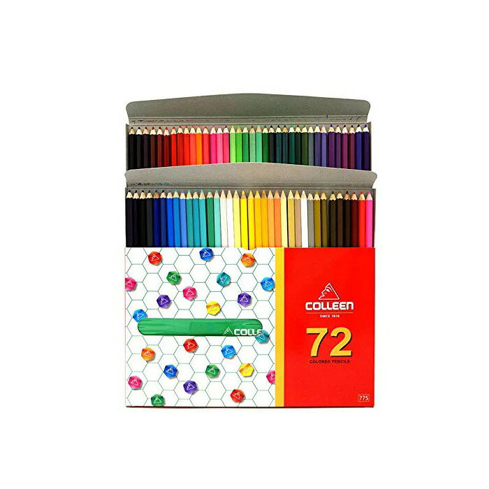 コーリン 72色紙箱入り色鉛筆 1793-775-72 【ネコポス可】六角軸 もちやすい 描きやすい 8989usagiya-10037813 倉敷文具RUKARUKA サンプル画像2