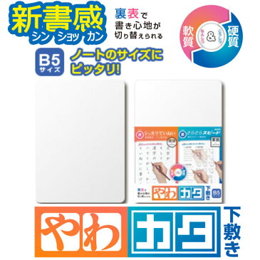 【ネコポス便対応可能商品】59-SK-4081-T　透明　やわカタ下敷き　B5サイズ裏表で書き心地が切り替えできる　軟質&硬質　硬筆・ペン習字、速記向け　ソニック