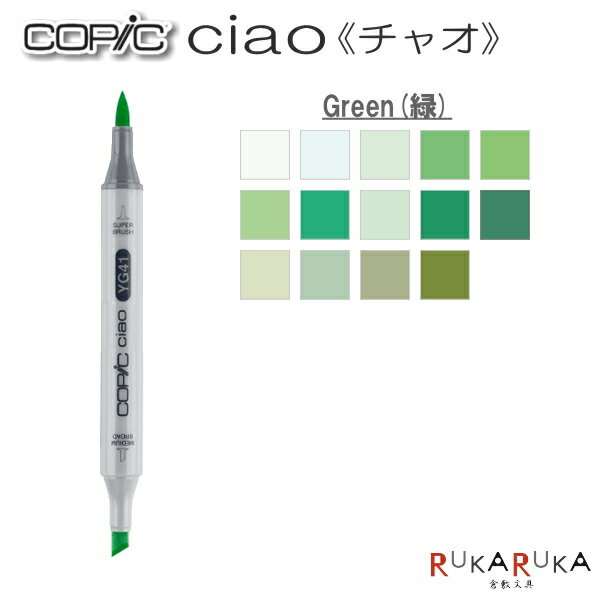 COPIC ciao/コピックチャオ 単品  TOO 855-コピツクチヤオG**  エントリーモデル デザイン イラスト まんが 絵画 教材 アルコール染料インク ツインニブ 丸形ボディ ニブ交換可 インク補充可