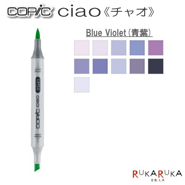 COPIC ciao/コピックチャオ 単品  TOO 855-コピツクチヤオBV**  エントリーモデル デザイン イラスト まんが 絵画 教材 アルコール染料インク ツインニブ 丸形ボディ ニブ交換可 インク補充可