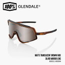 100%（ワンハンドレッド） Glendale - Matte Translucent Brown Fade / HiPER Silver Mirror Lens 60011-00004 スポーツサングラス