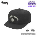【JSBB公認】ヤング 野球審判帽子 (球塁審兼用) 7683 黒 オールメッシュ 八方型 審判用品 young ブラック