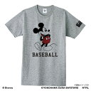 【P5倍＆25日限定抽選でP100バック】MICKEY MOUSE×横浜DeNAベイスターズ Tシャツ(BASEBALL) 杢グレー 大人用