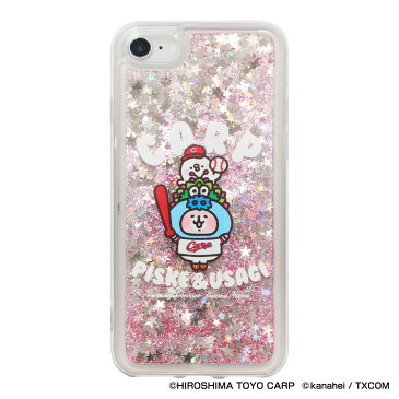 広島カープグッズ カナヘイの小動物コラボ グリッターiPhoneクリアケース