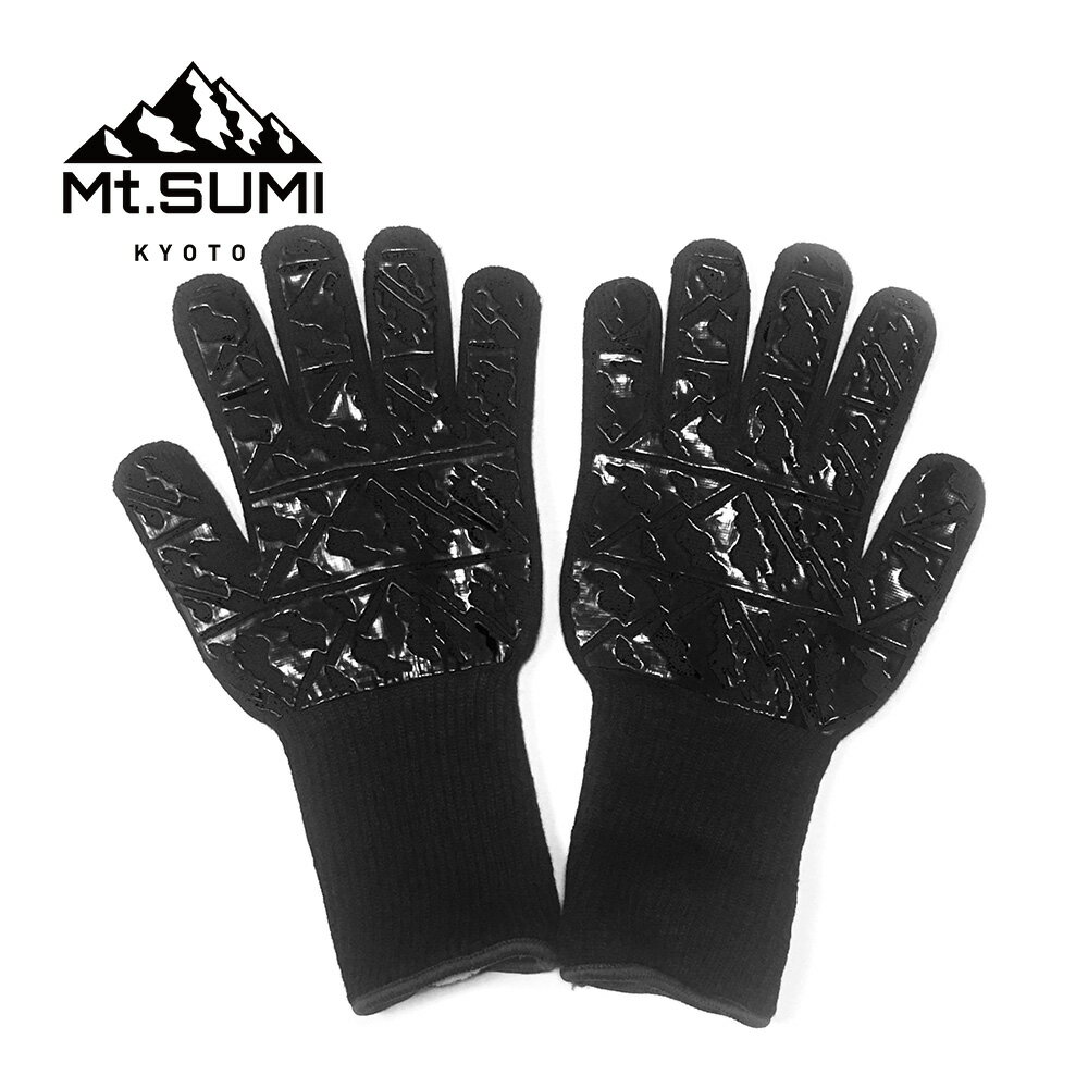 Mt.SUMI　BBQ耐火＆耐熱グローブ　手袋　耐熱　キャンプ　焚き火　ブラック　Mサイズ　Lサイズ