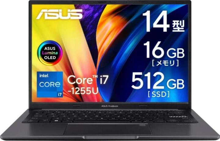 【中古】 ASUS X1405ZA-I7C0BL ノートパソコン Core i7-1255U-1.7GHZ メモリ16GB 14インチ Windows 11 Pro