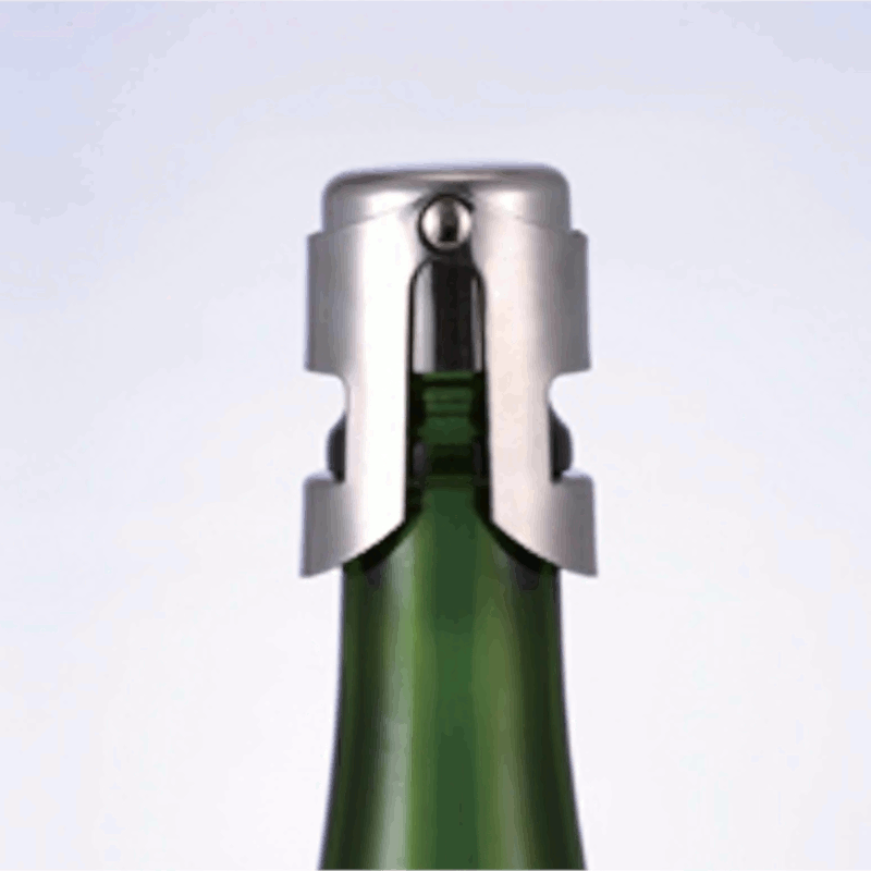 ステンレス シャンパンストッパー ワイン ワイングッズ シャンパン保存器具 シャンパンキーパー ボトルストッパー 保存栓 蓋 店舗 業務用 ホテル レストラン バー 飲食店用 グローバル 05223 8door-10001589 名入れラベルのギフトワイン サンプル画像2