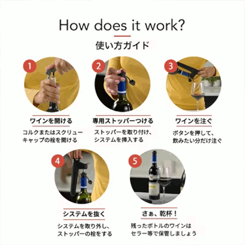 【正規品】コラヴァン PIVOT+ CRV1037 ワイン保存器 ワインキーパー 保存器具 キャップ式 ワインストッパー エアレーター アルゴンガス対応 長期保存 酸化防止 ワイングッズ 業務用 CORAVIN ピボット 55243 8door-10001629 名入れラベルのギフトワイン サンプル画像3