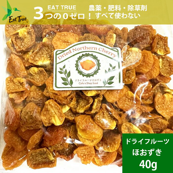 自然栽培 無農薬ドライフルーツ「 北海道産 フルーツ ほおずき 40g 」送料無料 無農薬 無肥料 無除草剤