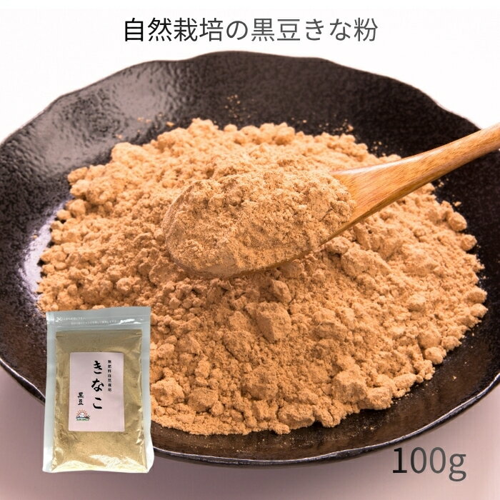 自然栽培 黒豆 きなこ【100g】無農薬 無肥料 無除草剤 自然栽培 きな粉