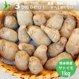 無農薬 里芋 農薬0ゼロ 肥料0ゼロ 自然栽培のサトイモ 【 1kg 】～熊本県産　※常温発送可 里芋 初回ご利用特典付 お正月