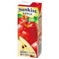 樂天商城 - 森永乳業　サンキスト100％アップル　200ml×24本　果実ジュース　常温保存　備蓄品　運動会　朝食　おやつ　りんごジュース
