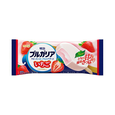 アイス 明治 ブルガリア フローズンヨーグルト デザート いちご 80ml×20個 クリスマス ギフ ...