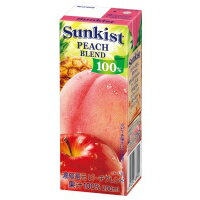 樂天商城 - 森永乳業　サンキスト100％ピーチブレンド 200ml×24本　果実ジュース　常温保存　備蓄品　運動会　朝食　おやつ