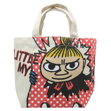 リトルミイ グッズ ランチバッグ トートバッグ レディース ムーミン 昼休み ミイ シンプル お弁当 キャンバス かわいい おしゃれ キャラクター 北欧 頑丈 大容量 シンプル 帆布 通勤 通学 マチ付き ベージュ 便利