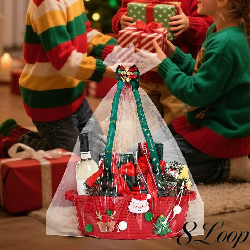 Rakuten - クリスマス バスケット | 装飾用クリスマス ハンパー - 記念パーティー や 収納装飾 に 最適な お菓子箱 女性 男性 引っ越し祝い
