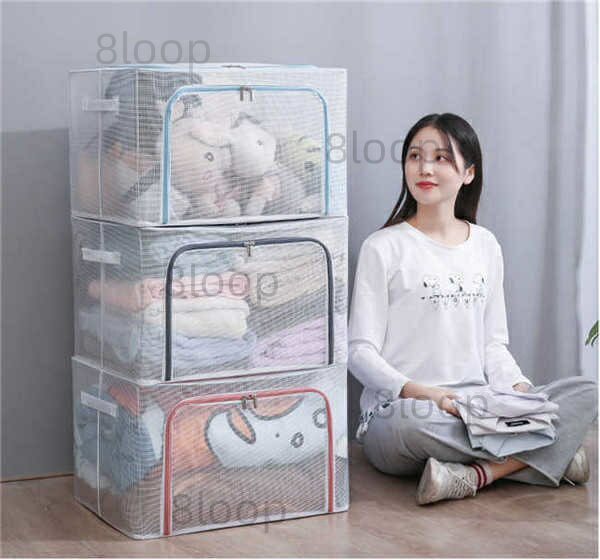 収納ケース 衣類収納 衣類収納袋 多機能 透明 収納袋 衣類収納ケース 衣装ケース 収納ボックス 組立簡単 防水 積み重ねできる 中が見える 半透明 衣類整理 衣類収納 クローゼット 箪笥 隙間 ほこり除け 衣替え 66L 80L 110L