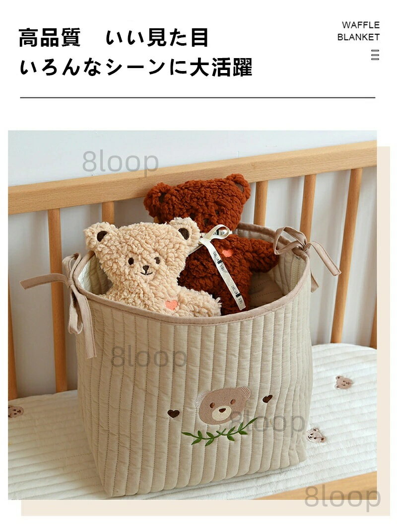 ベビーベッド 収納袋 柔らかい 折りたためる オムツ収納 タオル 洗える ベッド 多機能 大容量 折りたたみ 整理整頓 取り外し 簡単取り付け 寝室ベッド実用性 ベッド 出産祝い 出産準備 3