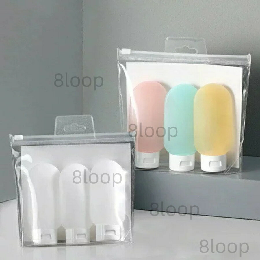 トラベルボトル 詰め替えボトル 小分けボトル シリコン製 ラベルボトル トラベルセット 軽量 携帯便利 漏れ防止 小分け容器 詰め替え容器 出張用 旅行用 シャンプーボトル 化粧品収納 収納ポーチ付