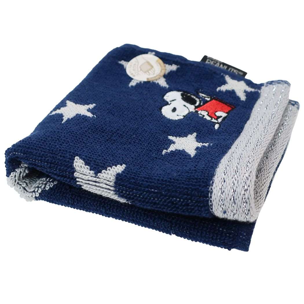 スヌーピー ハンカチ ミニタオル ハンドタオル おしゃれ かわいい キャラクター グッズ 手ぬぐい 小さい 保育士 大人 子ども キッズ 子供 小学生 保育園 幼稚園 小学校 生地 綿 コットン 吸水性 手触り 刺しゅう ブルー グレー