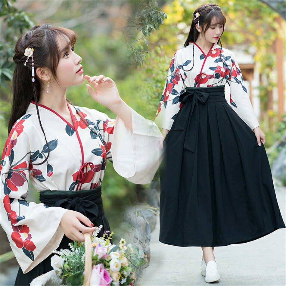 スピード発送 和柄 花柄 袴 上下セット 黒袴 赤袴 卒業式 入学式 成人式 着物 振袖 浴衣 コスプレ 衣装..