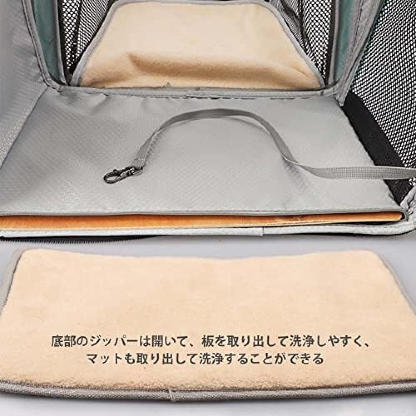 おしゃれ・可愛いピアス8Loopの車輪付き拡張可能なペットバックパックキャリア、ペット犬猫子犬スリングキャリアトラベルショルダーバッグ、輸送トラベルボックスペットキャリアポータブル折りたたみ式ペット猫犬ベビーカー10KG (スカイブルー)｜アングル2
