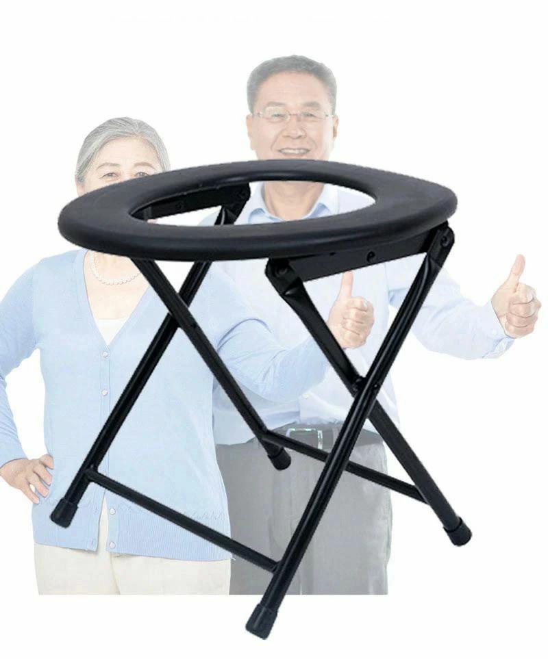 おしゃれ・可愛いピアス8Loopのポータブ コンパクト アウトドア キャンプ 緊急用 折りたたみ 防災グッズ 非常用 便座 トイレ 携帯トイレ 災害用 簡易便座｜アングル2